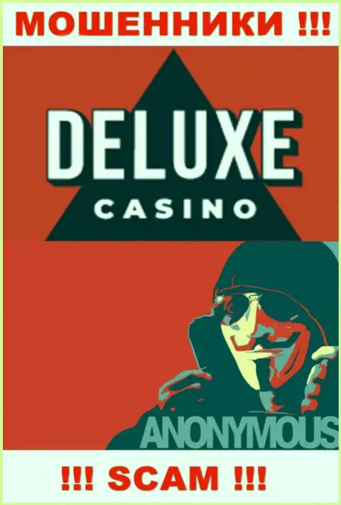 Инфы о прямом руководстве конторы Deluxe Casino нет - следовательно очень рискованно работать с указанными интернет мошенниками