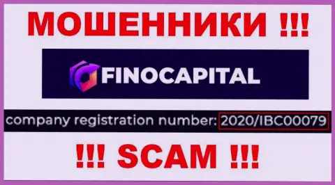 Контора FinoCapital указала свой рег. номер на своем официальном web-ресурсе - 2020IBC0007
