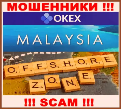 O KEx базируются в офшорной зоне, на территории - Malaysia
