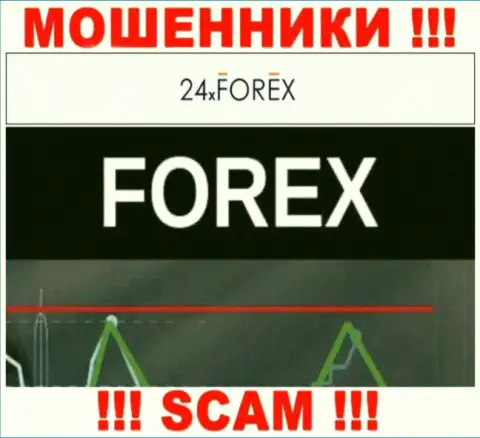 Не переводите деньги в 24 XForex, род деятельности которых - Forex