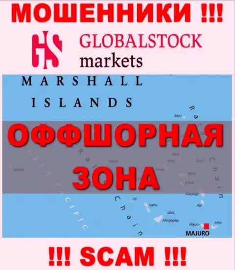 ГлобалСтокМаркетс расположились на территории - Маршалловы острова, остерегайтесь взаимодействия с ними