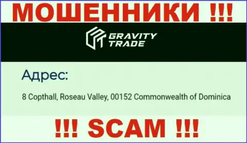 IBC 00018 8 Copthall, Roseau Valley, 00152 Commonwealth of Dominica - это оффшорный адрес регистрации Гравити-Трейд Ком, предоставленный на онлайн-ресурсе данных кидал