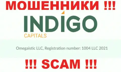 Рег. номер еще одной мошеннической конторы Индиго Капиталс - 1004 LLC 2021
