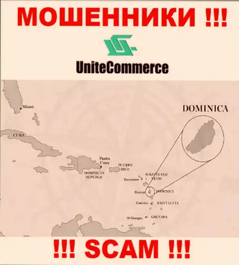 Unite Commerce зарегистрированы в оффшоре, на территории - Содружества Доминики
