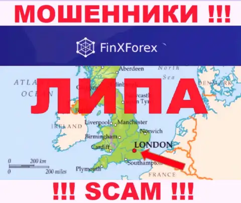 Ни одного слова правды относительно юрисдикции FinXForex на информационном сервисе компании нет - это лохотронщики