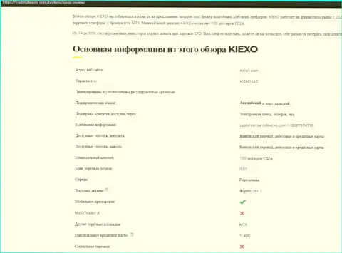 Главная инфа об брокерской организации Kiexo Com на web-ресурсе tradingbests com